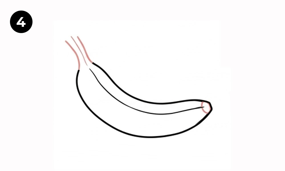 Step 4. Add the Banana Stem Lines