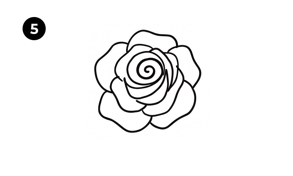 Step 5. Draw the Outer Petals
