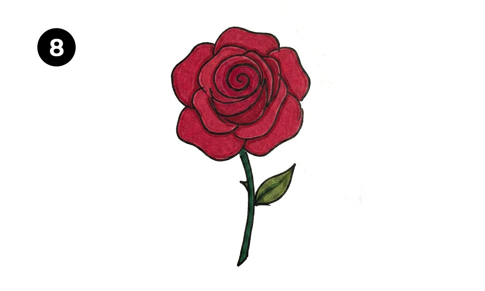 Step 8. Color Your Rose