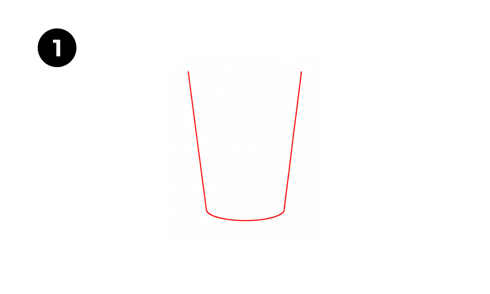 Step 1: Draw the Basic Cup Shape