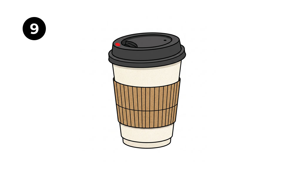 Step 9: Color Your Takeaway Coffee Cup
