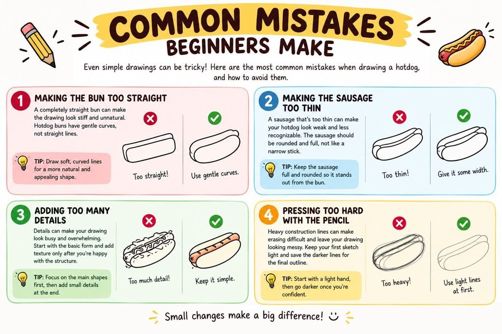 Common Mistakes Beginners Make Drawing Hotdog
