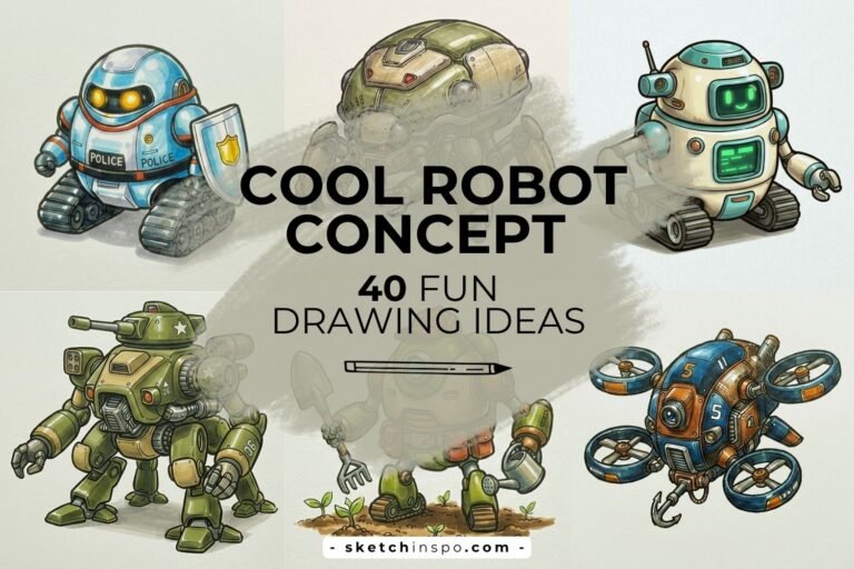 40 Cool Robot Concepts: Fun Drawing Ideas for Artists