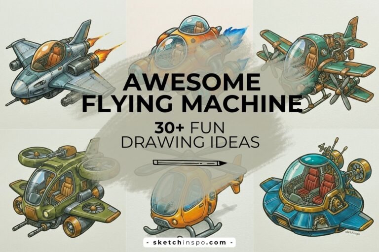 Awesome Flying Machine Drawing Ideas