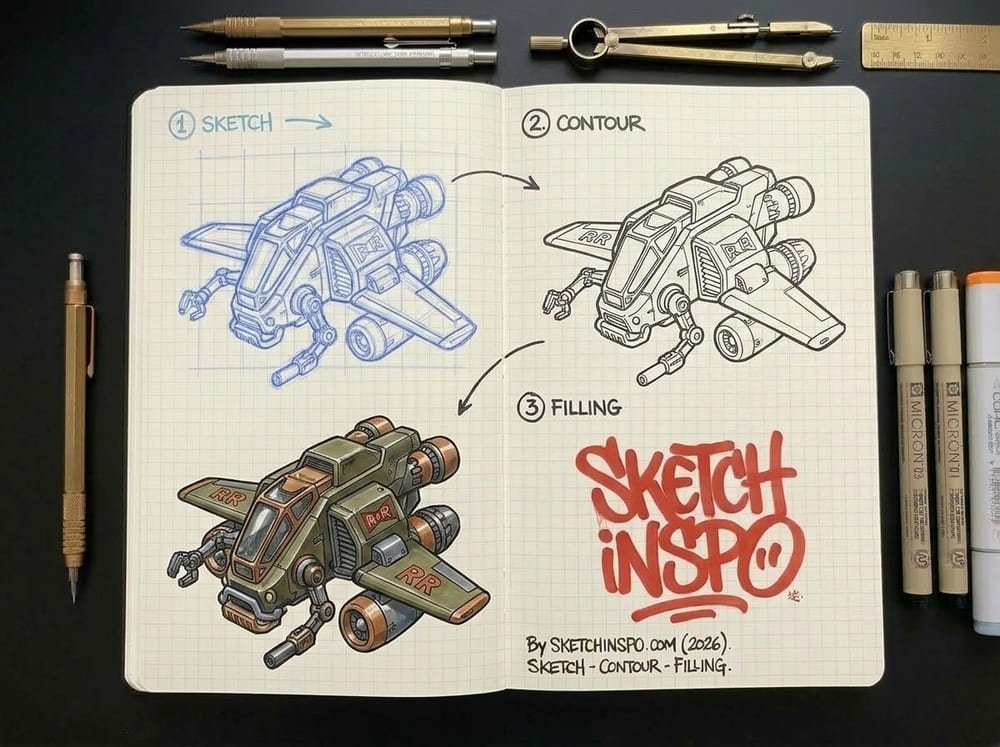 Green Cargo Shuttle drawing idea