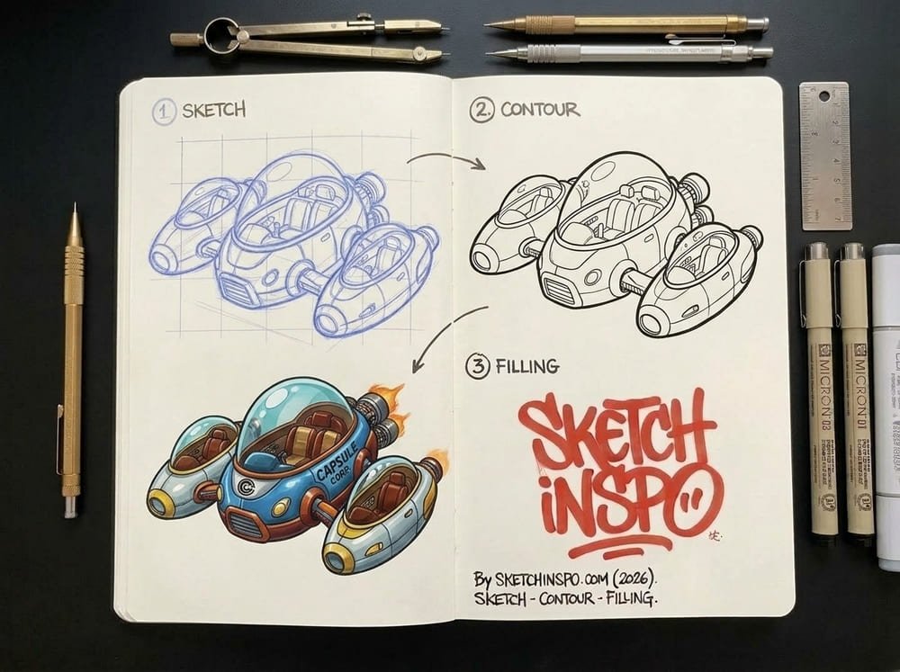 Modular Capsule Fleet drawing idea
